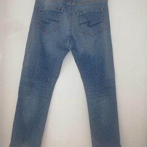 Slim Fit High Rise Boyfriend Jeans Straight Leg Blue  men's Size 27